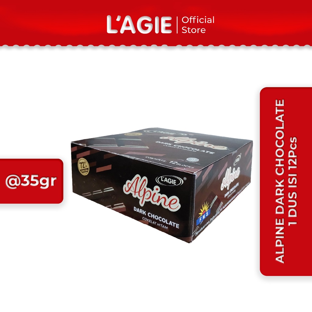 

Lagie Coklat Hitam Alpine Dark Chocolate 12pcs @35gr