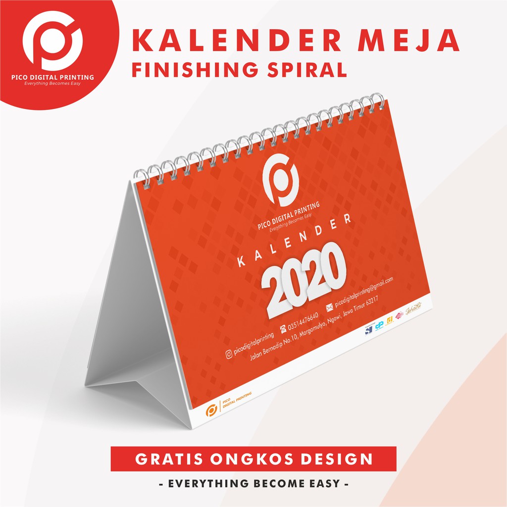 Jual Kalender Meja Free Custom Design | Shopee Indonesia