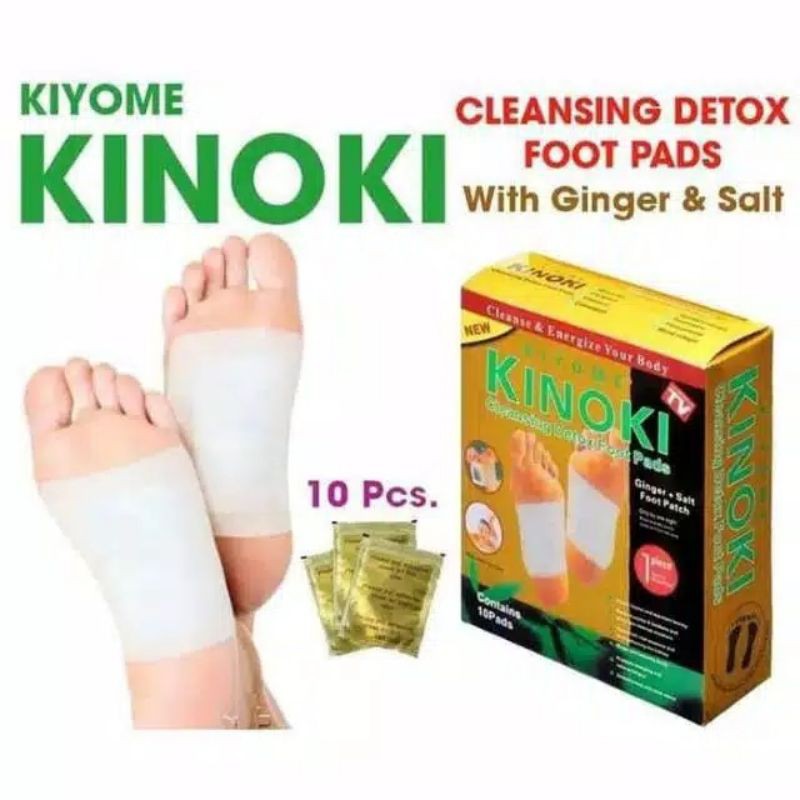 ISI 10PCS ORIGINAL Kinoki Gold Cleansing Detox Foot Pads Koyo Jahe Ginger Herbal Penyerap Racun Koyo Kaki Asli