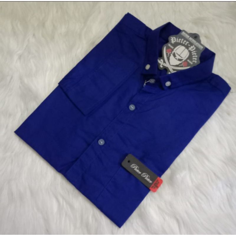 KEMEJA PRIA BOYI TOP MAN LENGAN PANJANG PENDEK KASUAL FORMAL KERJA KANTOR POLOS PUTIH HITAM WHITE-Kmja pndk Bca