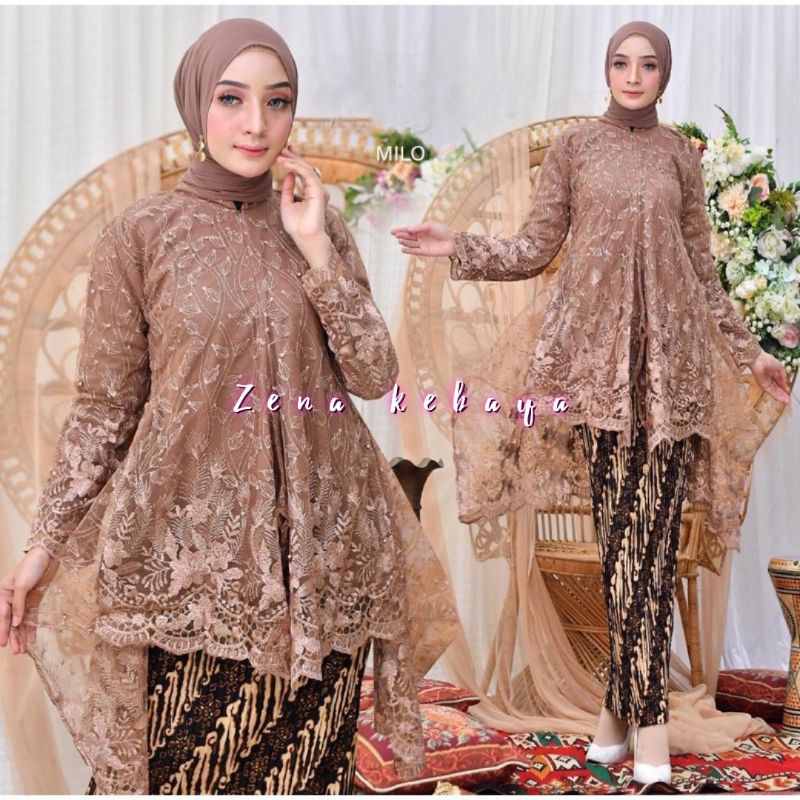 SET KEBAYA TUNIK KEBAYA MODERN KEBAYA TUNIK BUSUI KEBAYA TUNIK TILLE KEBAYA BRUKAT TILLE