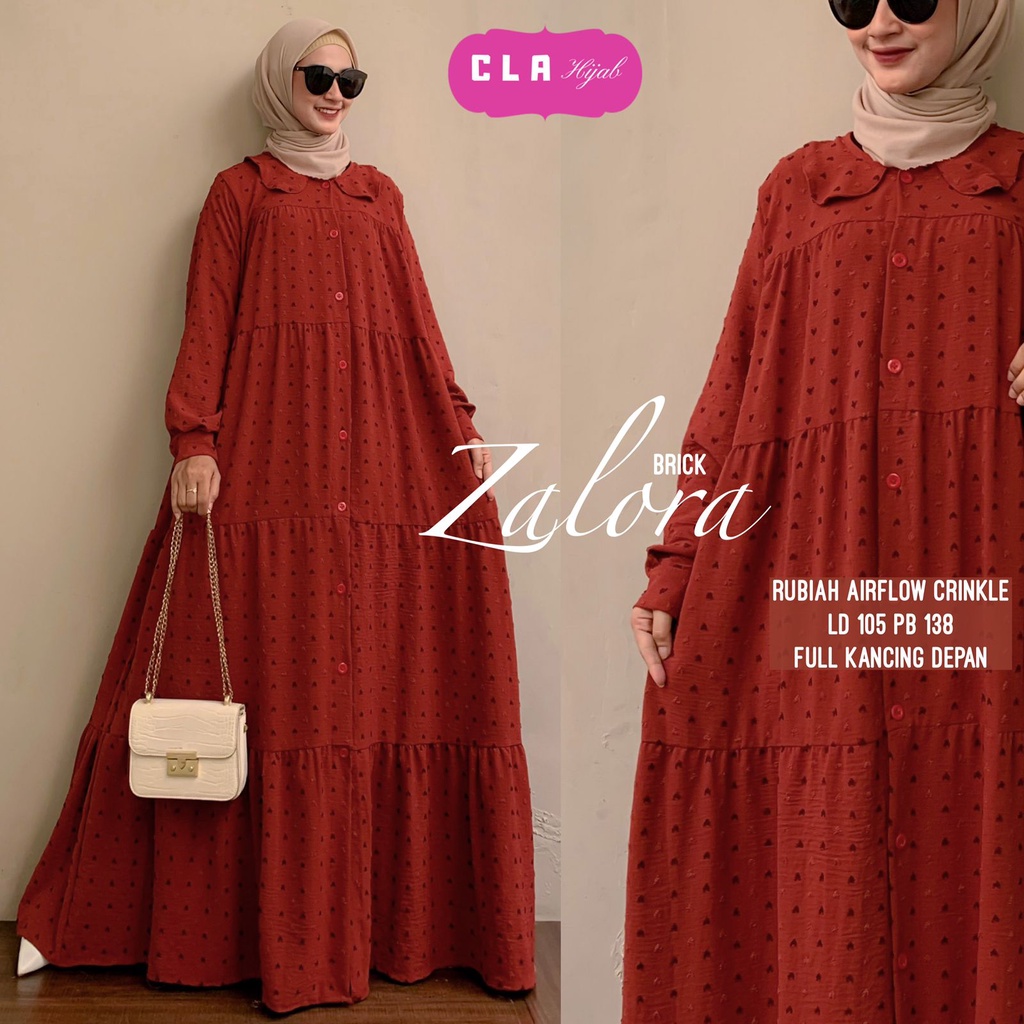 Zalora Brick Dress Gamis by Cla Hijab