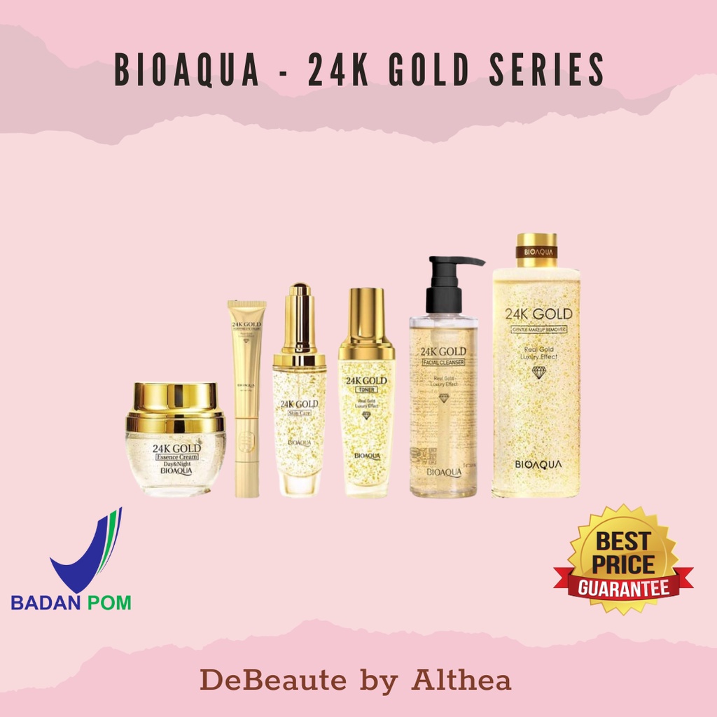 [BPOM] BIOAQUA Serum 24K Gold Essence Cream | 24k Gold Serum | 24k Gold Eye Cream | 24k Gold Body Wash | 24k Gold Toner