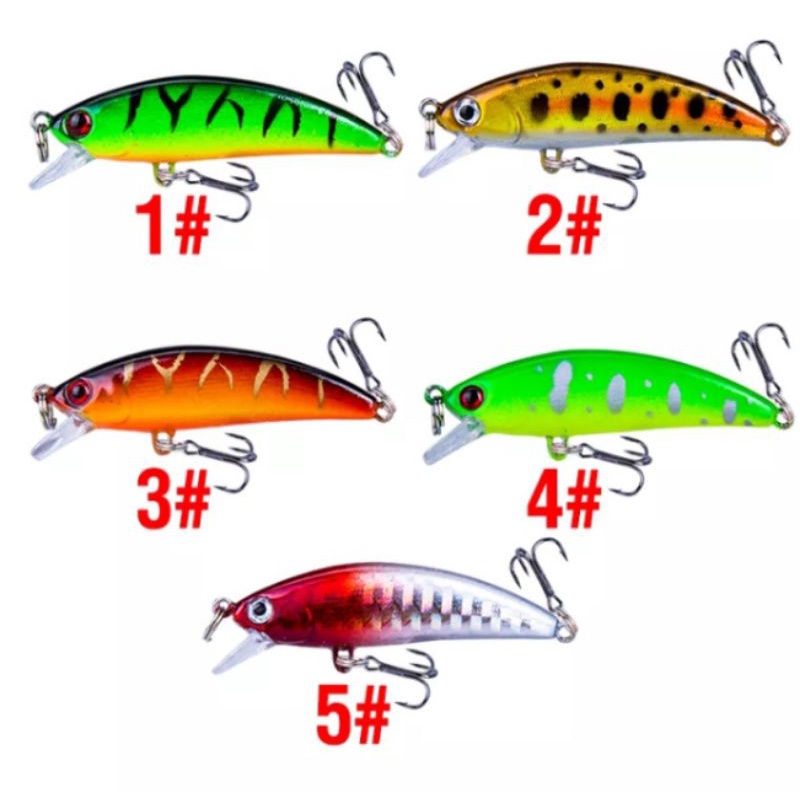 ( MS 1 ) Umpan pancing minnow sinking 5.6 cm/ 5 gram