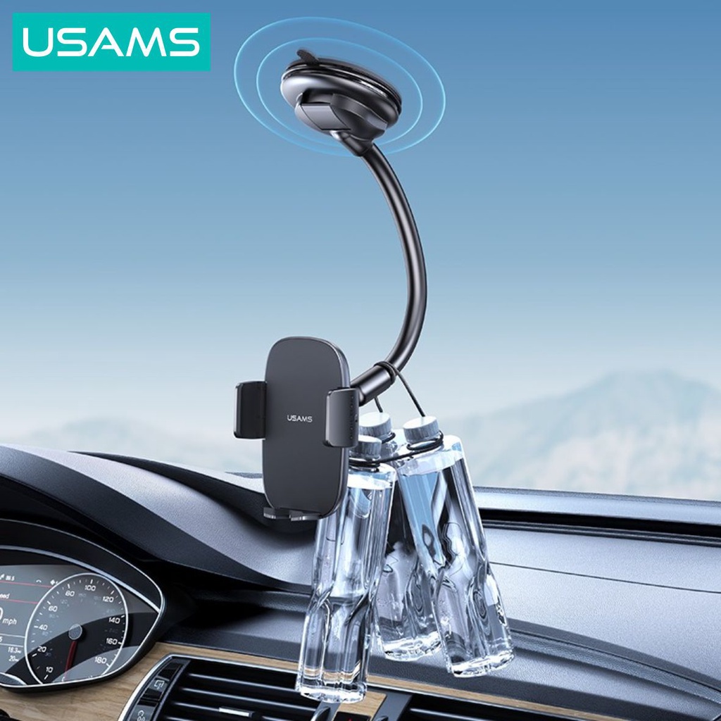 USAMS Car Mount Center Console Retracble Phone Holder Dashboard Mobil