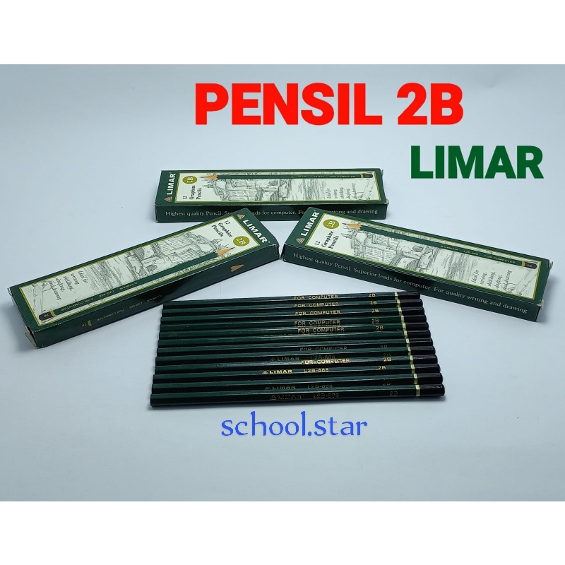 

Pensil LIMAR 2B HIJAU / Pensil Kayu 2B BIRU