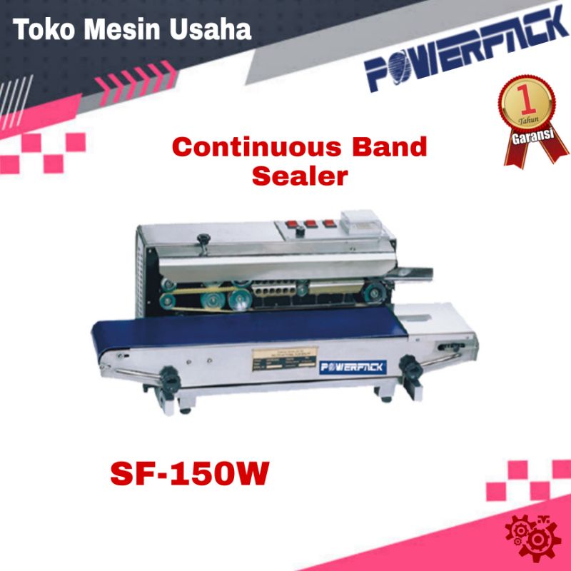 MESIN CONTINOUS BAND SEALER PRESS PLASTIK SF150W POWERPACK / CONTINOUS BAND SEALER