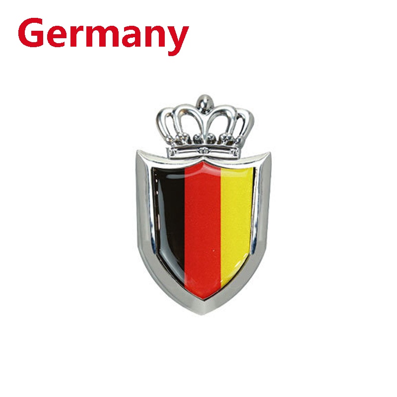 1 Pc sticker Dekorasi Kaca Belakang Mobil Motif Tulisan Jerman uk Italia Bahan metal