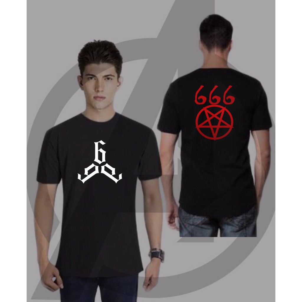 Baju Kaos Tshirt - Metal Triple Six 666