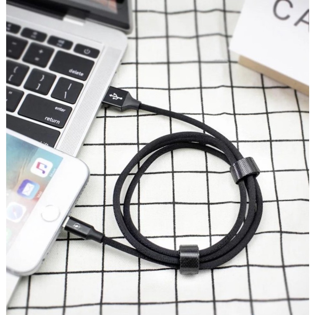 Velcro Tali Pengikat Kabel Organizer Nilon Klip Cable