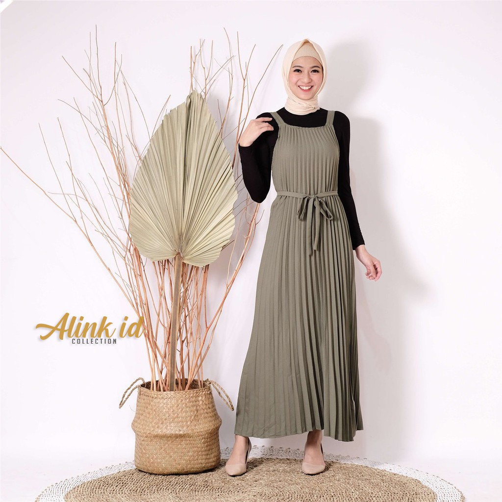Alink.Id | Jumpsuit Full Plisket Rebana | Plisket Terbaru | Atasan Wanita | Baju Lebaran | Jumpsuit