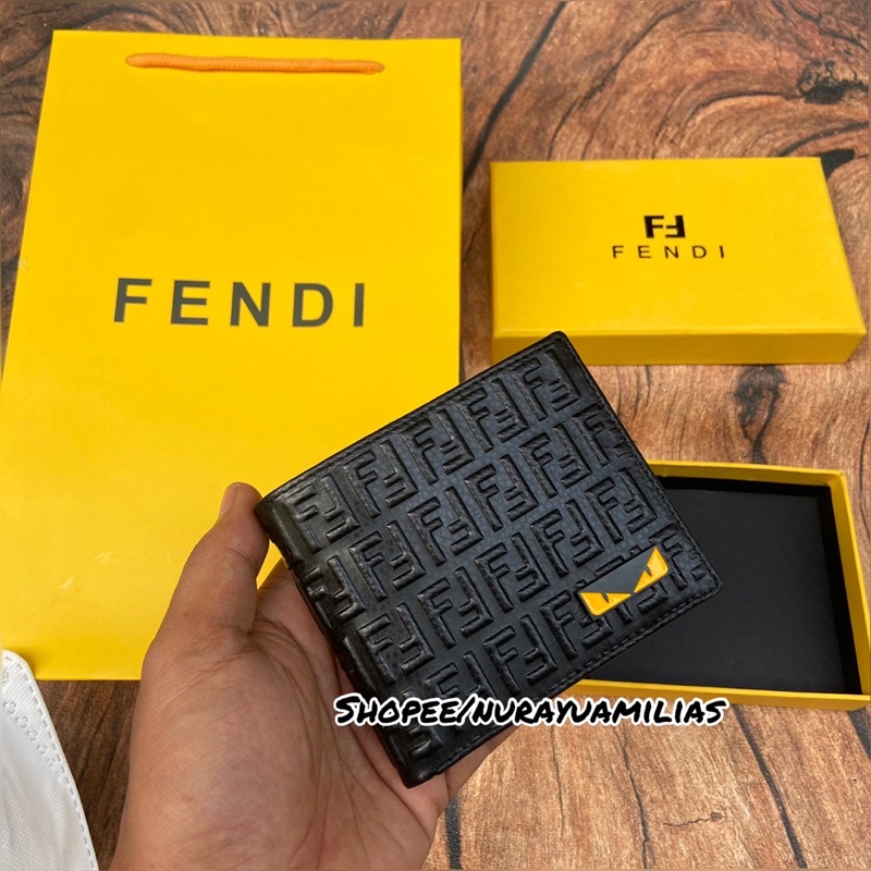 Dompet lipat pria Fendi Kulit asli import premium dompet pria dompet kulit pria dompet lipat pria