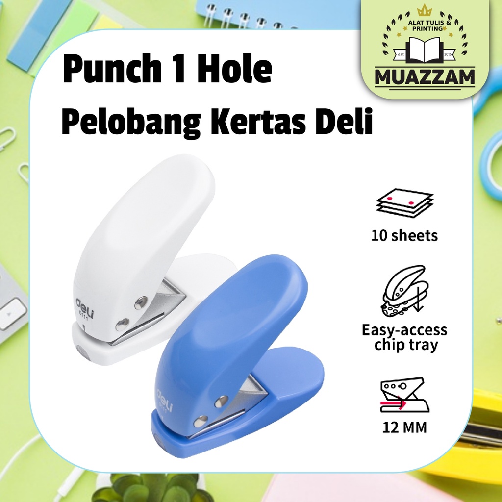 

Deli Pembolong kertas 1 lubang / Punch 1 Hole E0111
