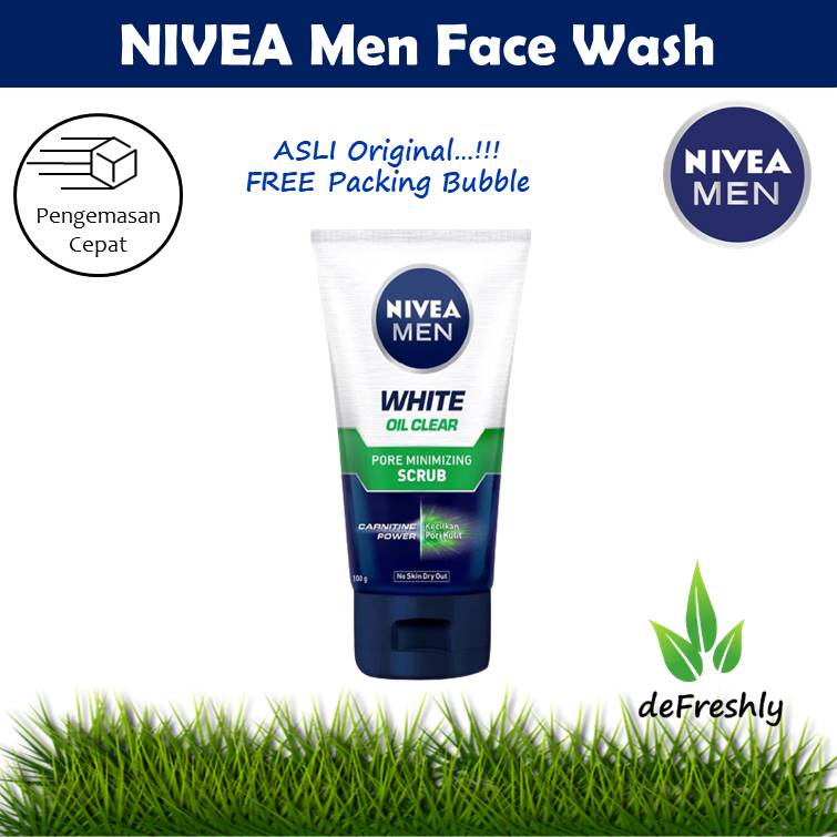 ❤ defreshly ❤ NIVEA MEN Facial Foam - Extra White 10 Effect Dark Spot Minimizer | Acne Oil Clear  | White 8H Oil Clear Anti Shine Purify | White Oil Clear Pore Minimizing Scrub | Acne 8H