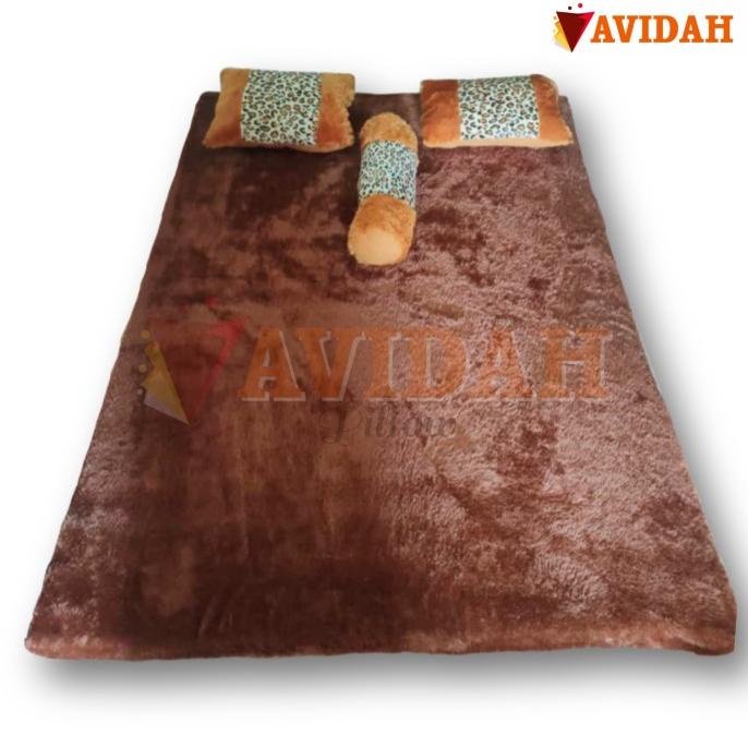 best seller] Kasur Lipat Lantai Bulu/Rasfur Karakter Bantal Guling 120x170x6 Avidah