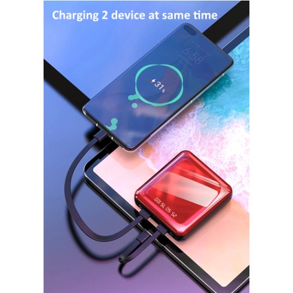 PowerBank 20000mAh mini 4 USB Fast charging LED Display PowerBank External Battery Pack Power Bank