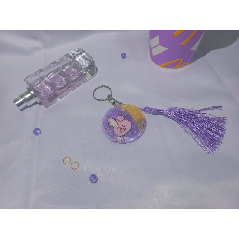 Purple Cooky BT21 Keychain BTS