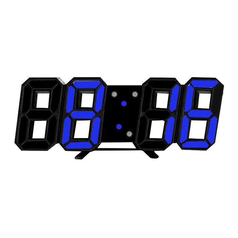 Btsg Jam Alarm Digital LED 3D Desain Modern Untuk Dinding / Meja