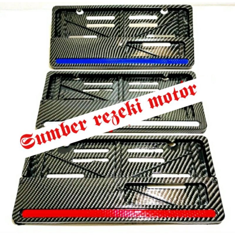 COVER PLAT NOPOL WADAH PLAT NOMOR KENDARAAN MOTOR CARBON CELUP