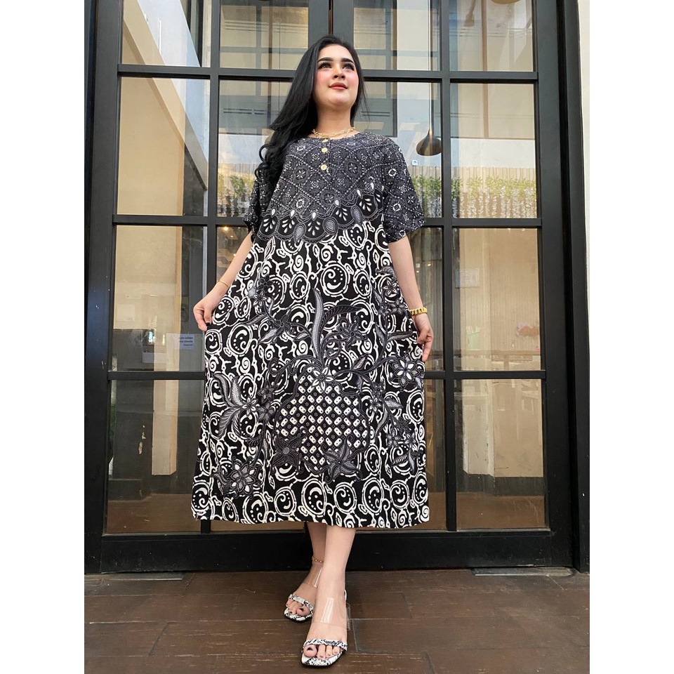 Daster Payung Batik Sogan Jumbo Busui