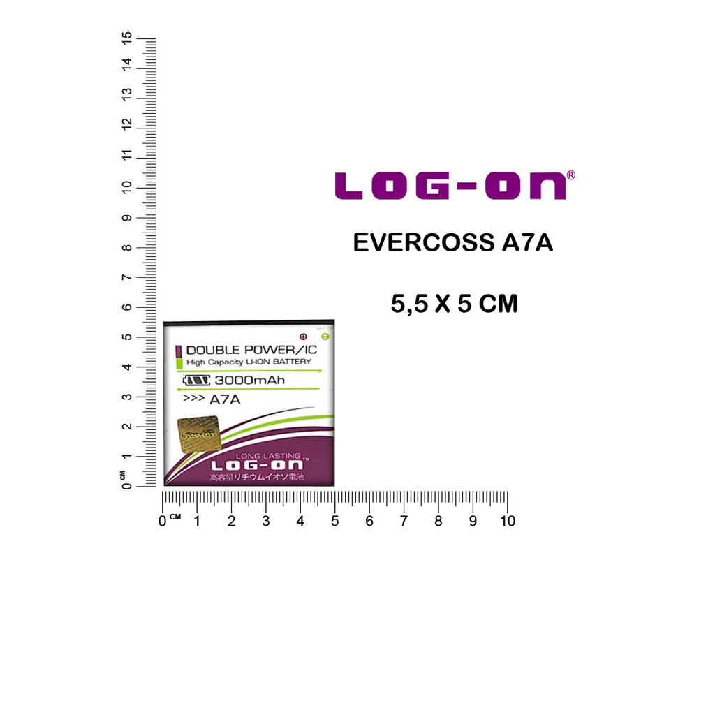 BATERAI EVERCOSS A7A - LOG ON DOUBLE POWER BATTERY BATRE