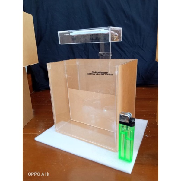 soliter akrilik + lampu selfie