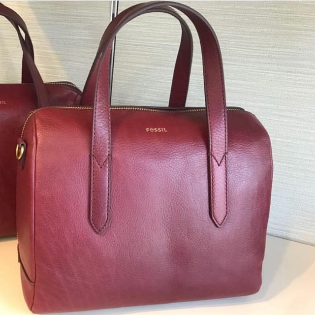 Fossil sydney satchel cabernet