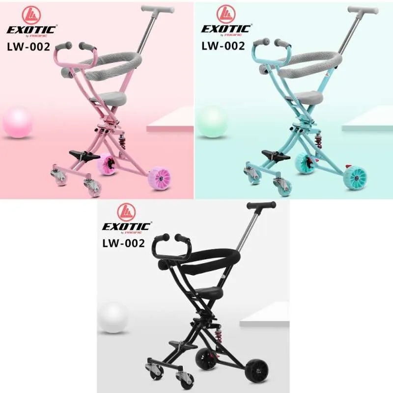 Exotic LW002 TERLARIS Sepeda Roda 5 Sepeda Anak Bayi Sepeda Roda 3 Stroller Anak Stroller