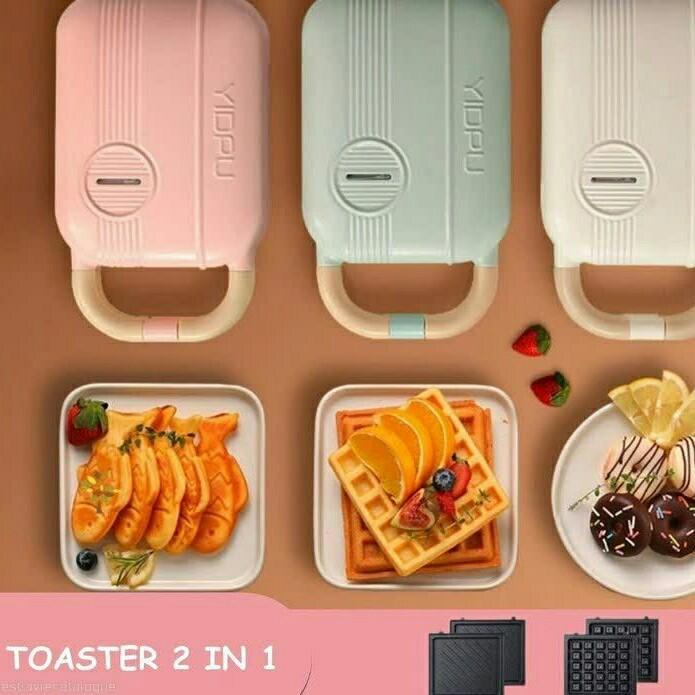 Maker Yidpu Toaster Waffle Maker And Sandwich 2In1
