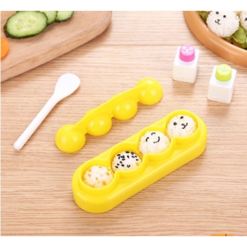 Cetakan bola nasi riceball rice ball maker rice mold  ricemold bento pemotong nori puncher wajah