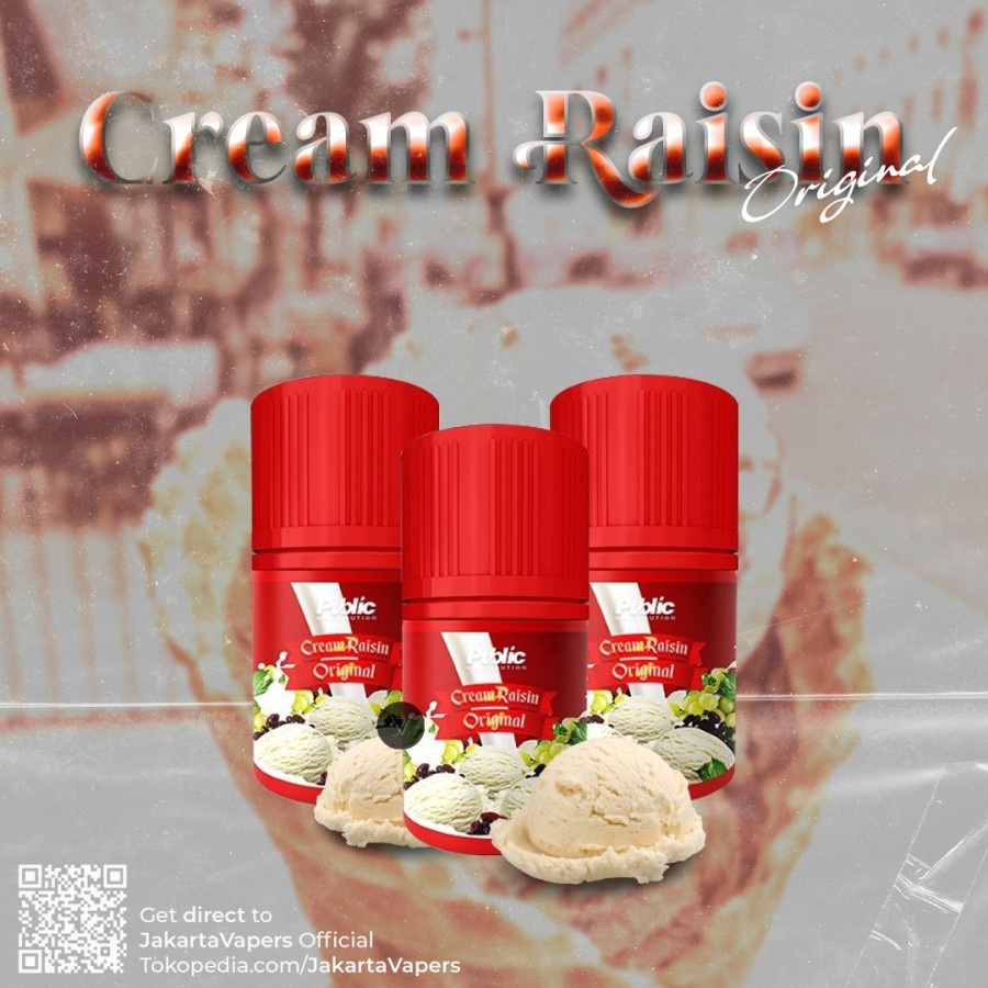 CREAM RAISIN V1 RUM RAISIN CREAM RAISIN 60ML AUTHENTIC by PUBLIC DISTRIBUTION