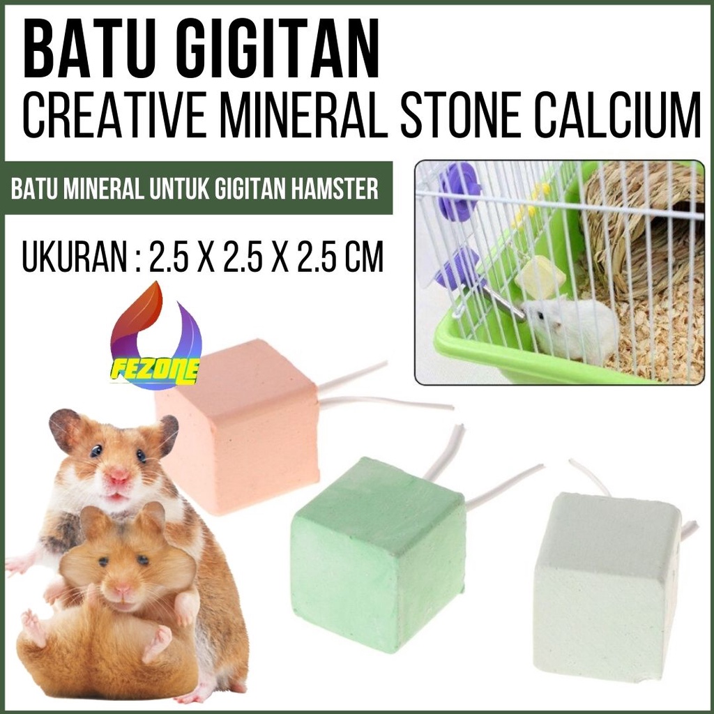 Creative Mineral Stone Calcium Salt Chew Pet Toy Teeth Grinder Hamster Lovely FEZONE