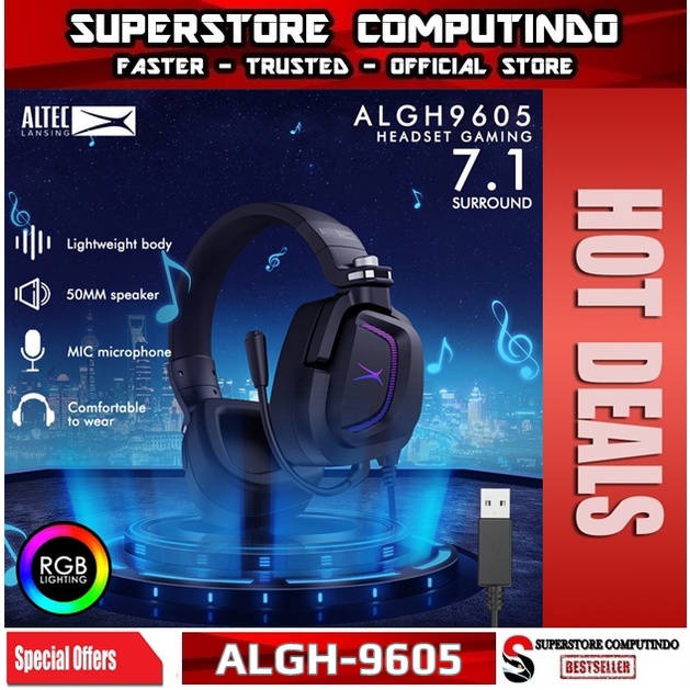 Headset Gaming Altec Lansing ALGH-9605 - RGB - 7.1 SURROUND