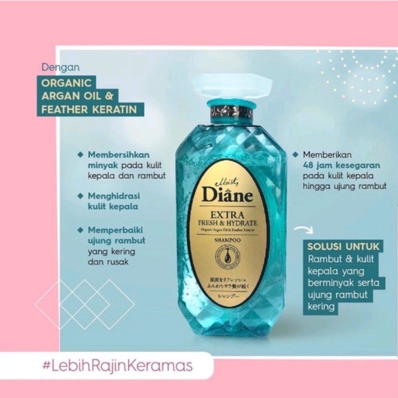 Jual Moist Diane Extra Fresh & Hydrate Shampoo 450ML (Made in Japan