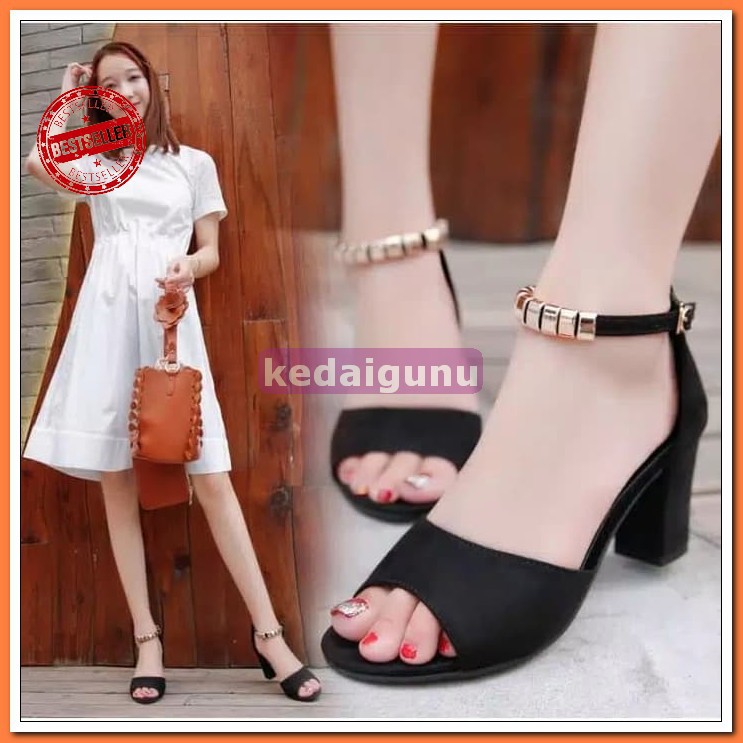 Sepatu Sapatu Wanita Terbaru Kekinian Cewek Remaja Dewasa Korea H RM349 High Heels Hak Tahu Gelang