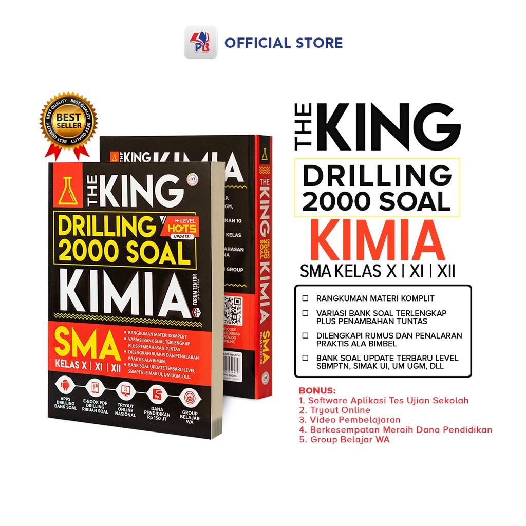 Buku Soal The King : Drilling 2000 Soal Biologi / Matematika / Kimia / Fisika / Biologi SMA Kelas X XI XII HOTS Update Free Bonus-3