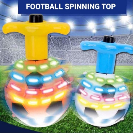 FootBall Spining Top Bola LAMPU LED + Music / Mainan Anak Gangsing Bola