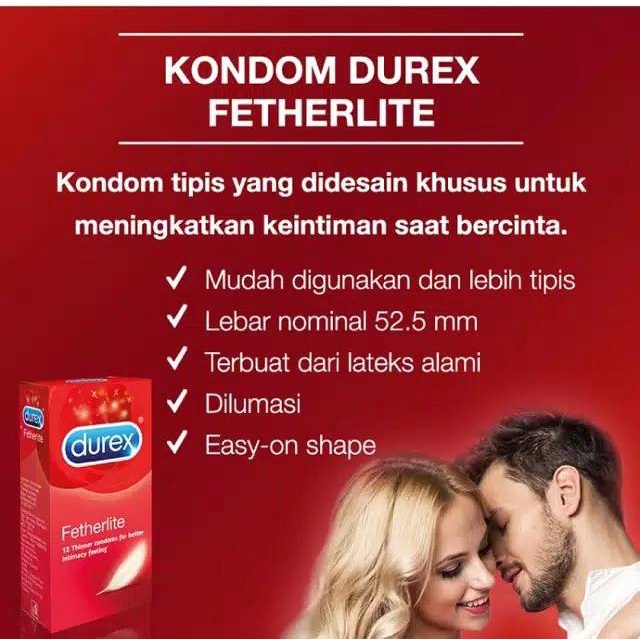 Durex Fetherlite Kondom Tipis Sensasi isi 12 dan 3 Feterlite