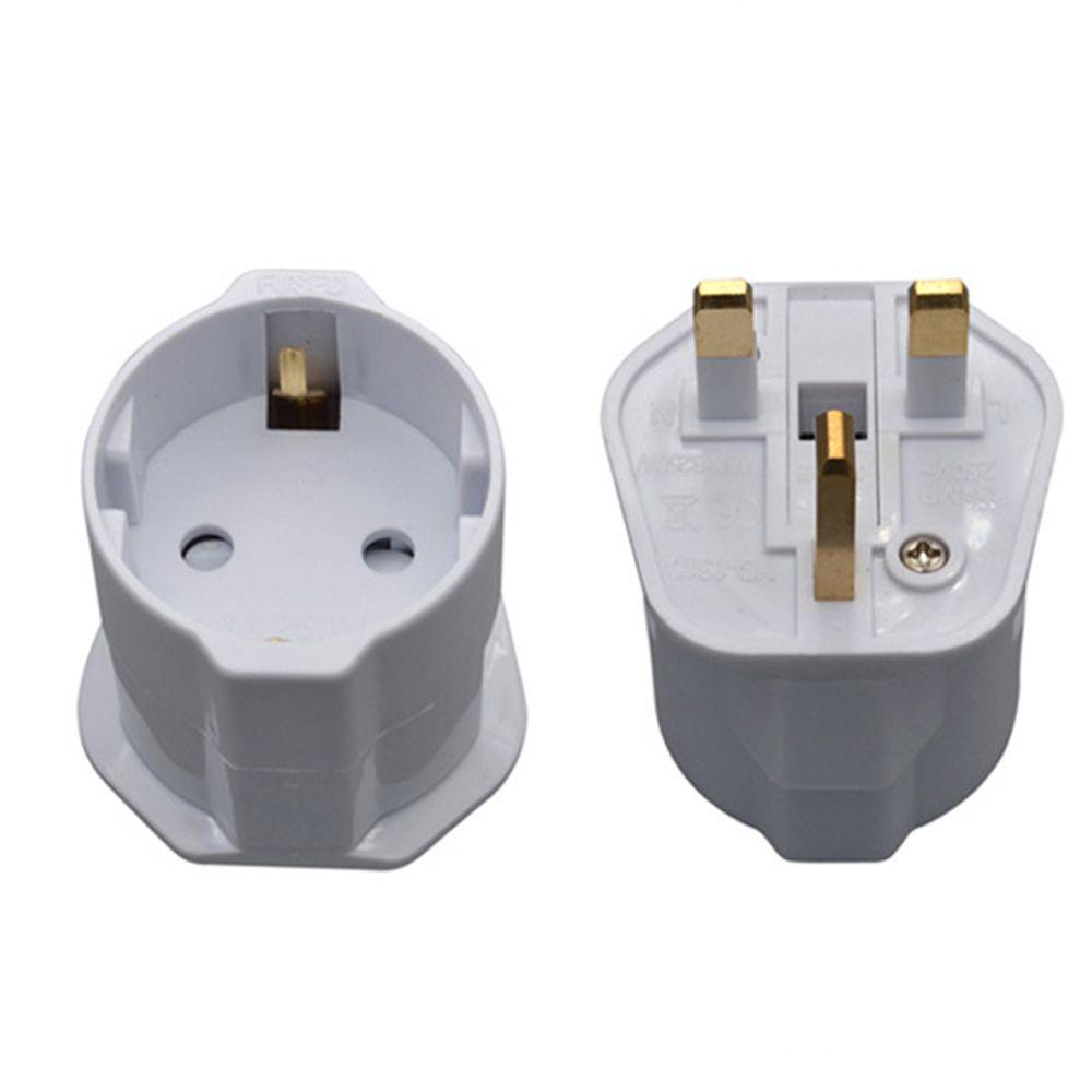 Nickolas1 Adaptor Portable Universal Tahan Lama Travel Plug Eropa EU 2pin Ke UK 3pin Aman Euro Konverter Eropa