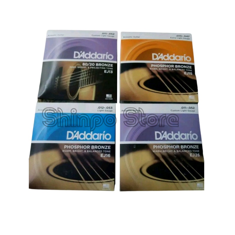 Senar Gitar Akustik D'addario String EJ13 EJ15 EJ16 EJ26