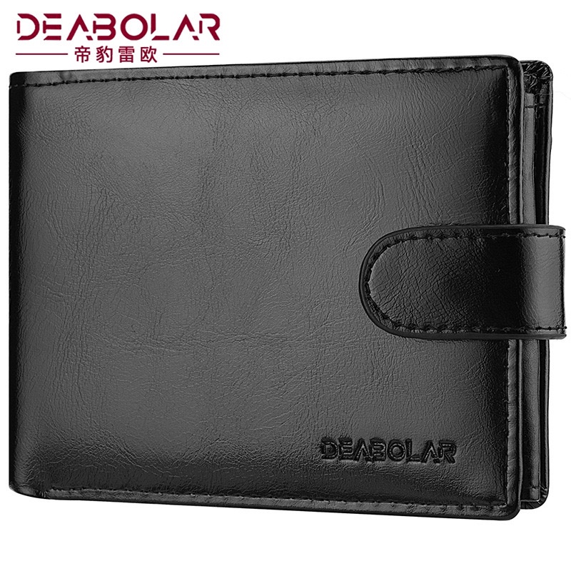 ORIGINAL DEABOLAR IMPOR K3255 DOMPET LIPAT PRIA KULIT KILAT LILIN SINTETIS