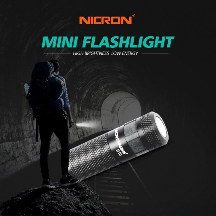 545 NICRON B10 - Mini Rechargeable IPX4 Flash Light - 200 Lumens