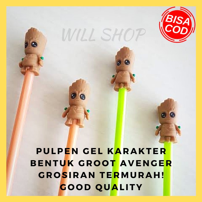 

COD PEN GEL KARAKTER BENTUK GROOT DARI MARVEL AVENGERS PAHLAWAN SUPERHERO PULPEN PENA BOLPEN MURAH