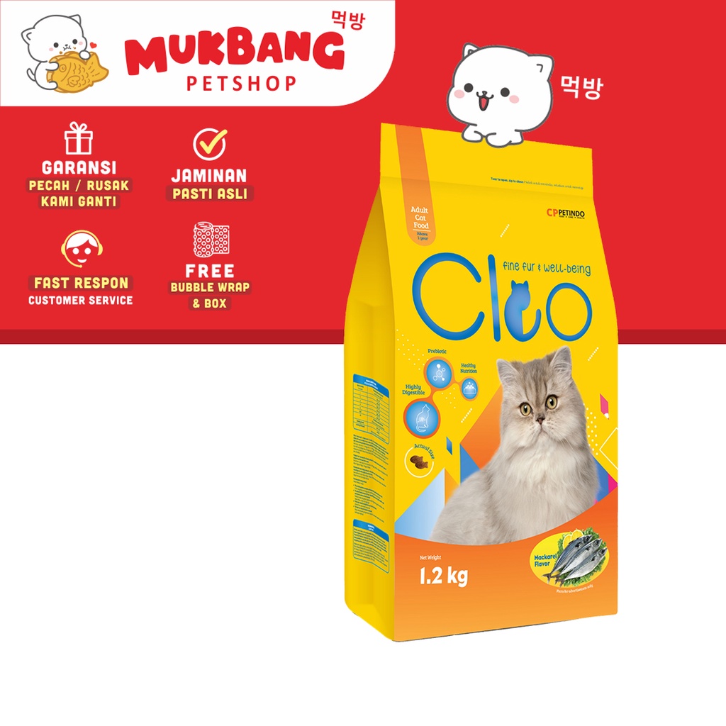 Cleo Makanan Kucing Adult Kitten Dry Food 1.2kg Kitten Adult Dryfood Makanan Kucing