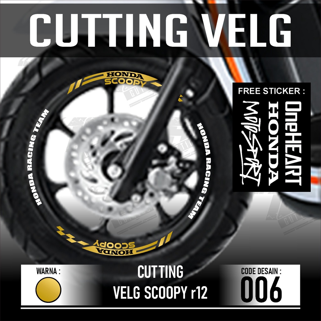 Stiker velg Scoopy lis velg Scoopy stiker velg motor Scoopy list velg honda Scoopy sticker velg Scoo