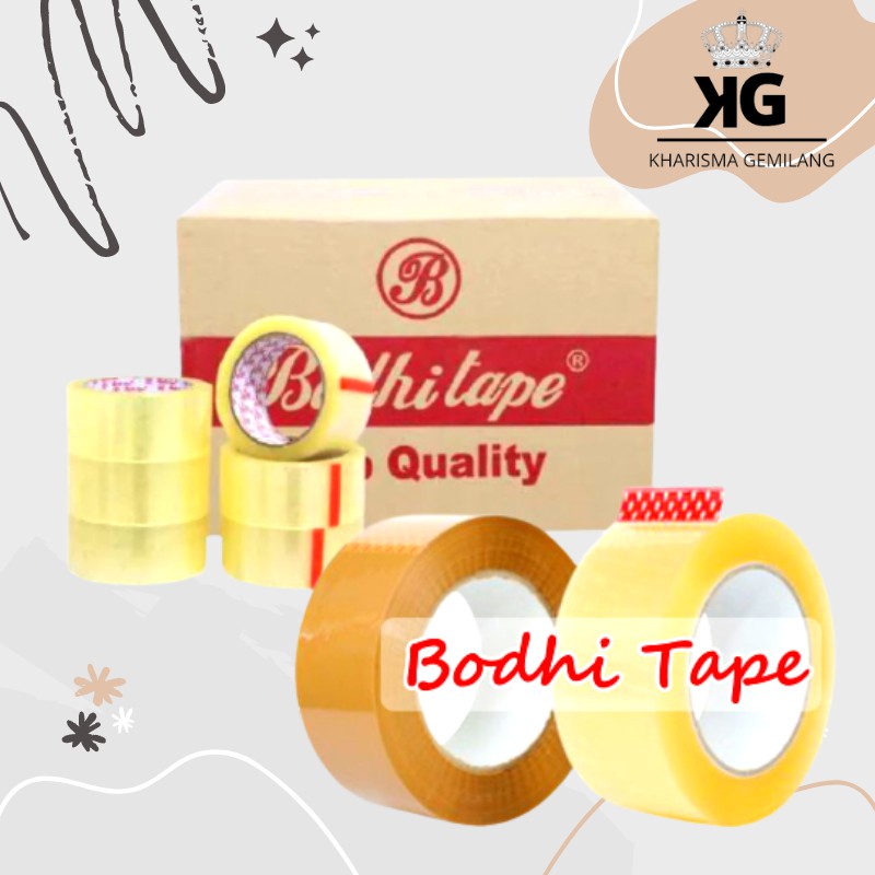 

BODHI TAPE - (1 PCS) Lakban 45 x 90 yard 48 x 90 yard Lakban Bening Lakban Coklat Kualitas Premium
