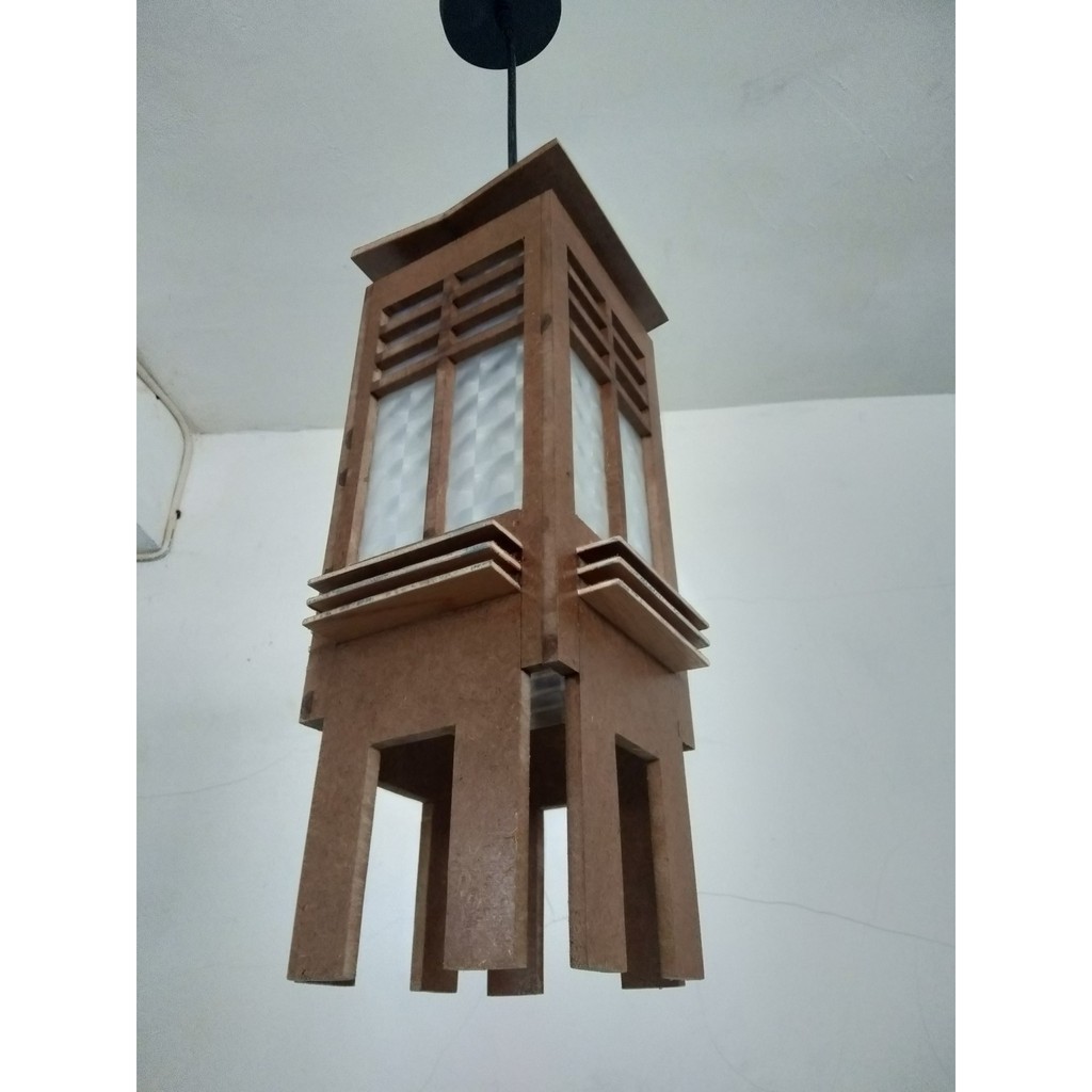 LAMPU GANTUNG KAFE l LAMPU TERAS l LAMPU RUANG TAMU l LAMPU KANTOR DARI KAYU GAYA KOLONIAL TEMPO DUL