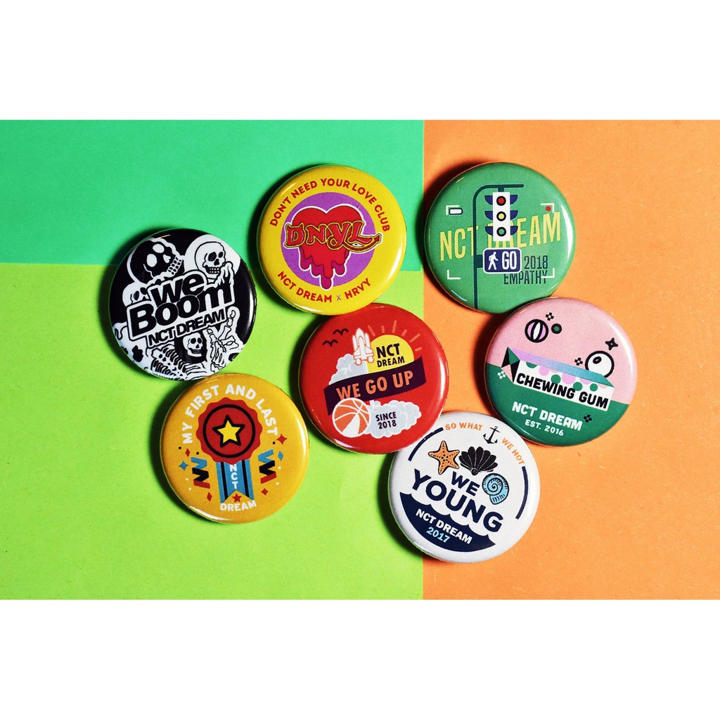 NCT DREAM PIN BUTTON SET KPOP SIZE 25MM bros / badge