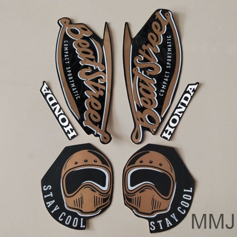 striping honda beat street 2019 hitam