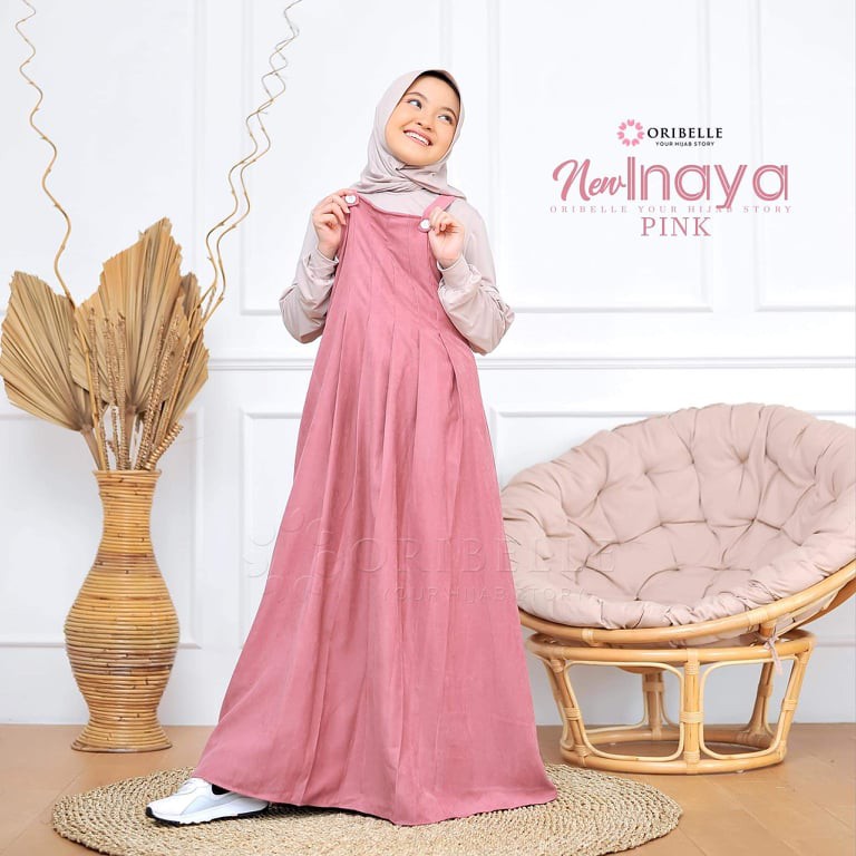 NEW INAYA By ORIBELLE KIDS, GAMIS SET ANAK PEREMPUAN OVERALL SYARI